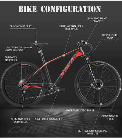 SAVA DECK 6.1 Carbon Mountain Bike FITNESS CASA